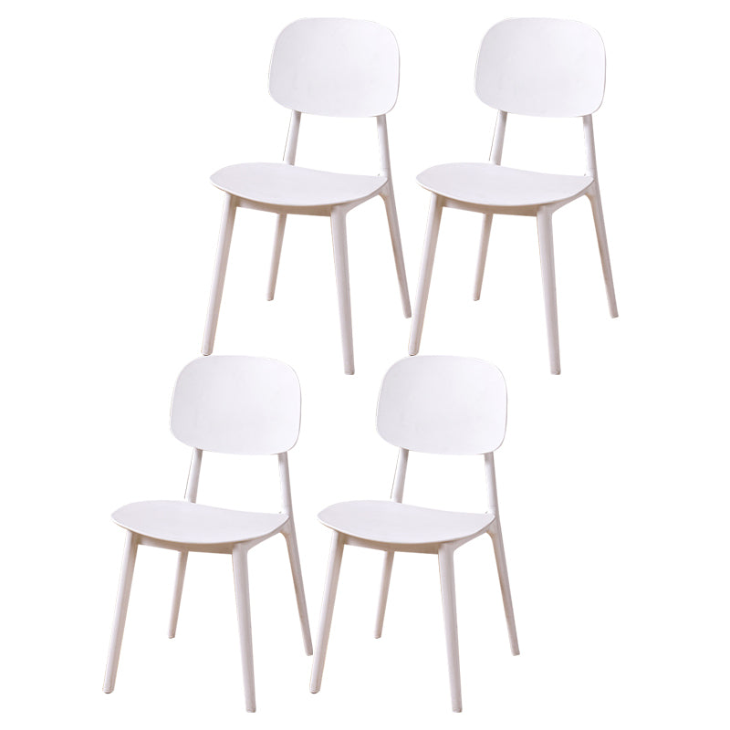 Modern Style Side Chair Plastic Open Back Dining Side Chair for Indoor