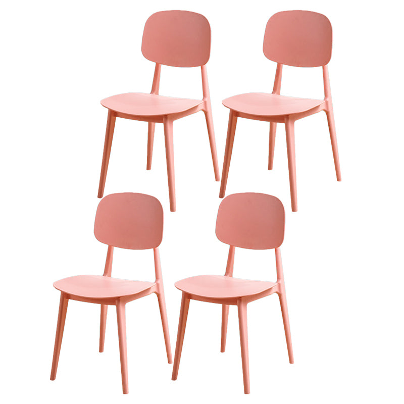 Modern Style Side Chair Plastic Open Back Dining Side Chair for Indoor