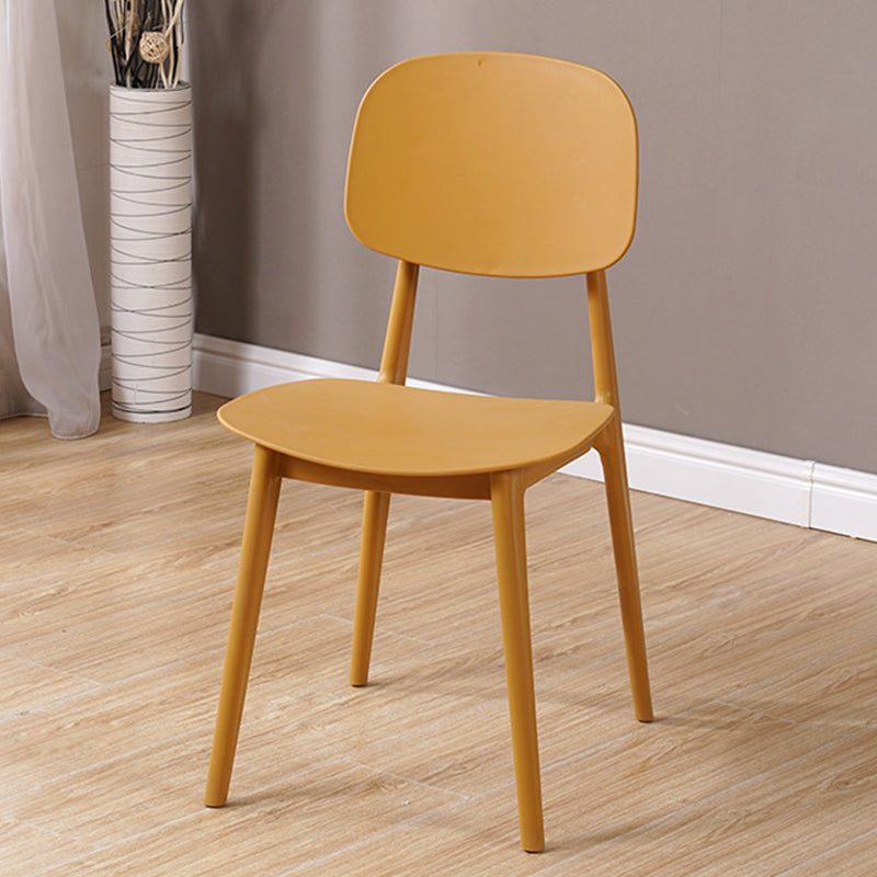 Modern Style Side Chair Plastic Open Back Dining Side Chair for Indoor