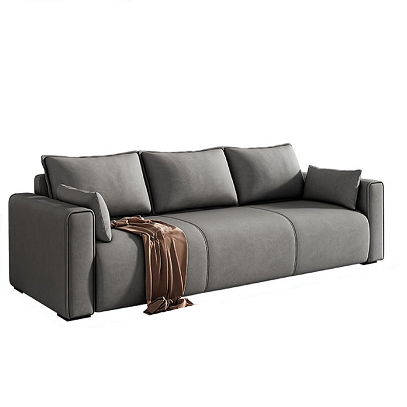 3 Seater 31.4"H Faux Leather Square Arm Sofa for Living Room