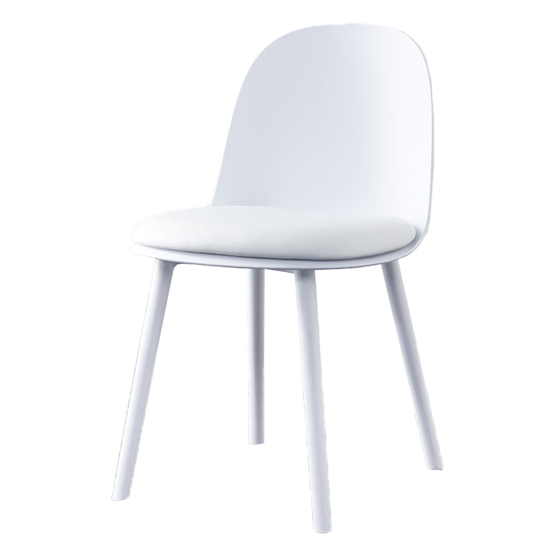 Modern Style Side Chair Plastic Upholstered Dining Side Chair for Indoor