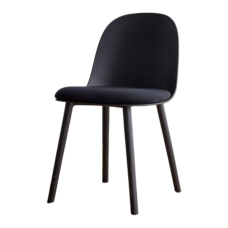 Modern Style Side Chair Plastic Upholstered Dining Side Chair for Indoor