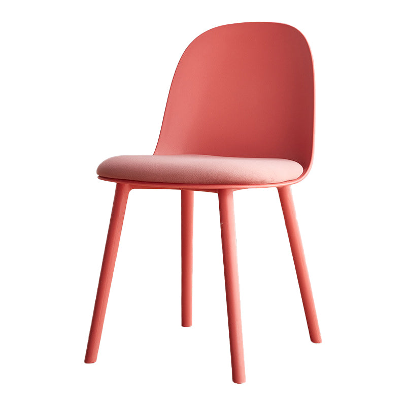 Modern Style Side Chair Plastic Upholstered Dining Side Chair for Indoor