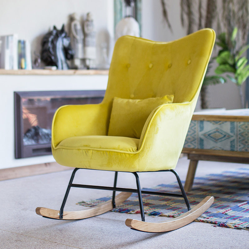 25.9"Wide Wingback Chair with Sled Base Tufted Back Arm Chair