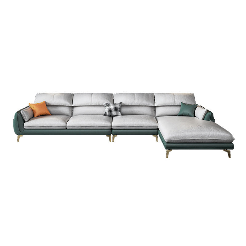 Scandinavian Pillow Top Arm Sectional with Storage for Four People