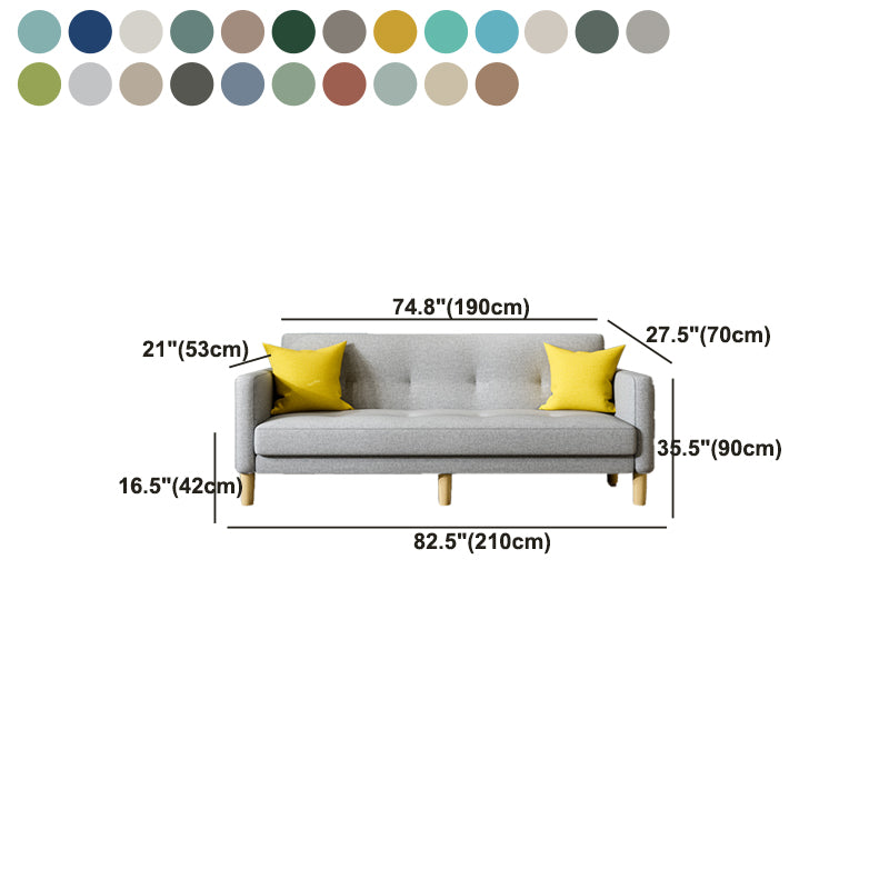 Tufted Split-Back Mid Century Modern Standard Square Arm Sofa Couch