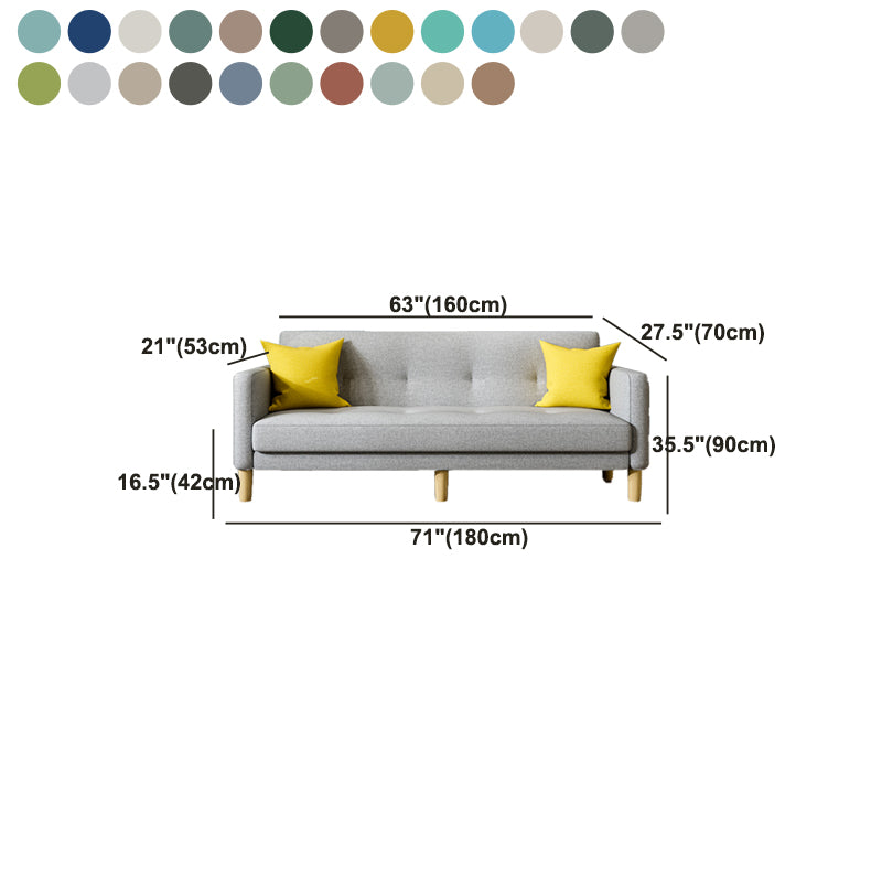 Tufted Split-Back Mid Century Modern Standard Square Arm Sofa Couch