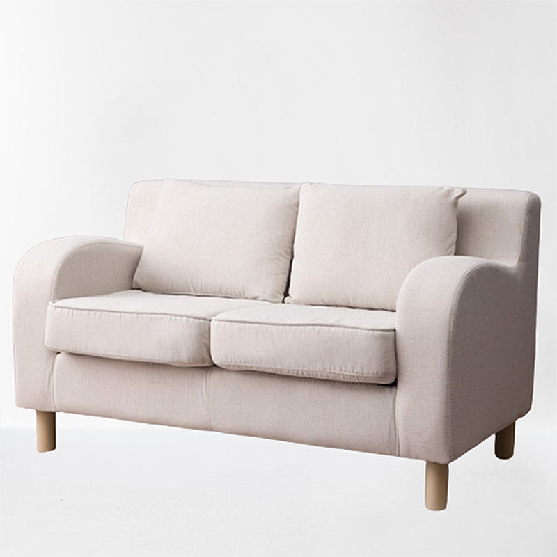 Linen Contemporary Sloped Arm Sofa Standard Sofa for Living Room, Apartment