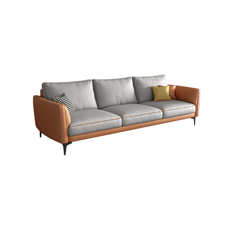 Stain Resistant Faux Leather Contemporary Standard Sofa Couch