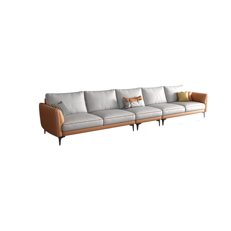 Stain Resistant Faux Leather Contemporary Standard Sofa Couch