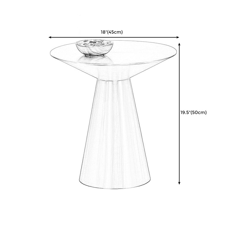 19.6"/21.6"/27.5" Tall Pedestal End Table Stainless Steel Round Side End Table