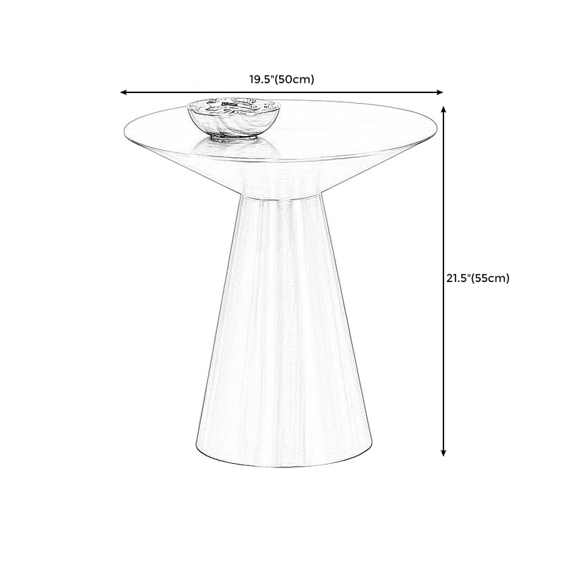 19.6"/21.6"/27.5" Tall Pedestal End Table Stainless Steel Round Side End Table