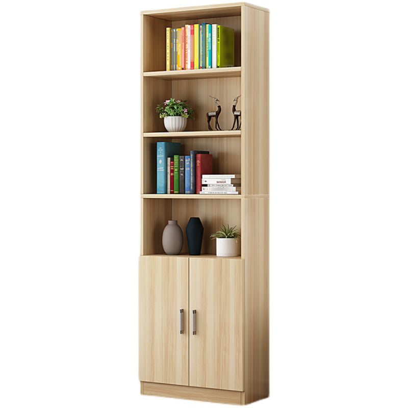 Manufactured Wood Standard Bookshelf Contemporary Closed Back Vertical Bookshelf