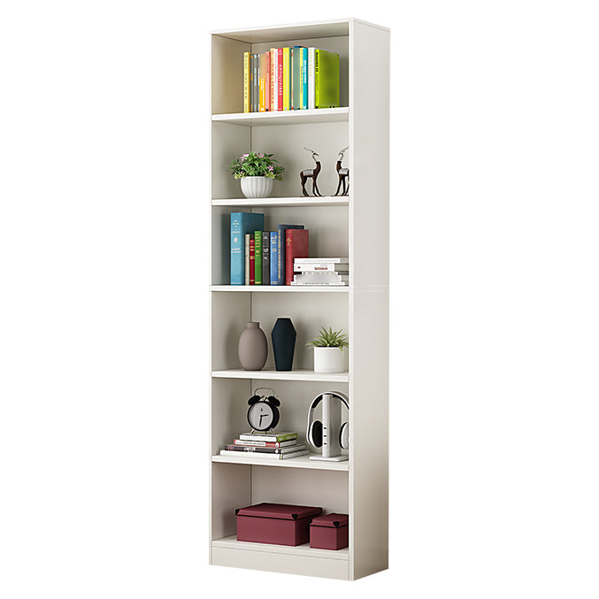 Manufactured Wood Standard Bookshelf Contemporary Closed Back Vertical Bookshelf