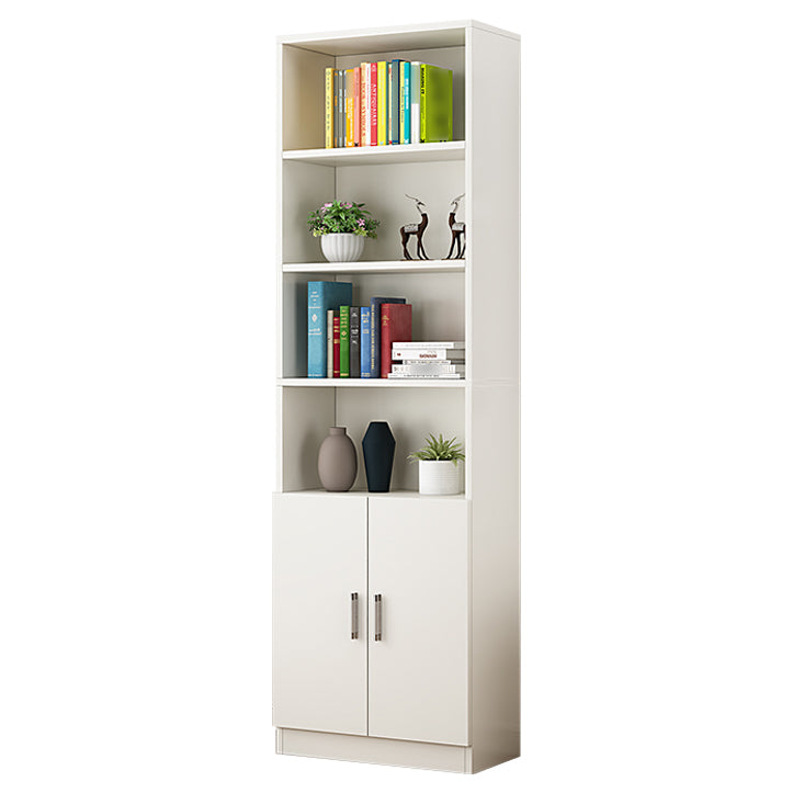 Manufactured Wood Standard Bookshelf Contemporary Closed Back Vertical Bookshelf