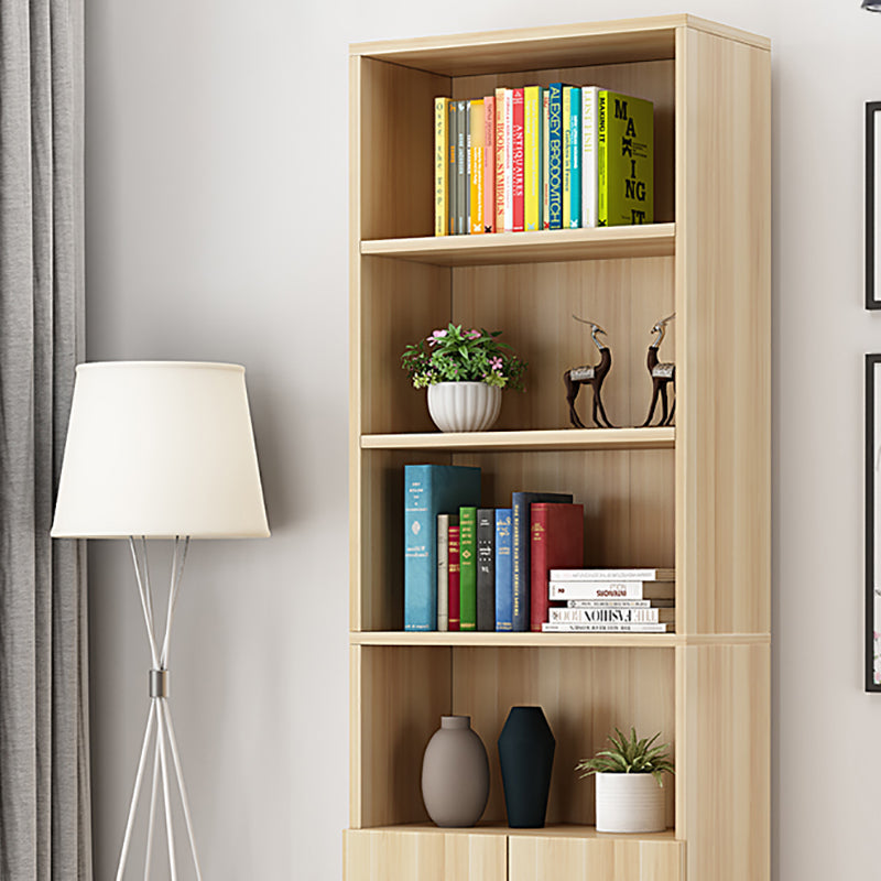 Manufactured Wood Standard Bookshelf Contemporary Closed Back Vertical Bookshelf