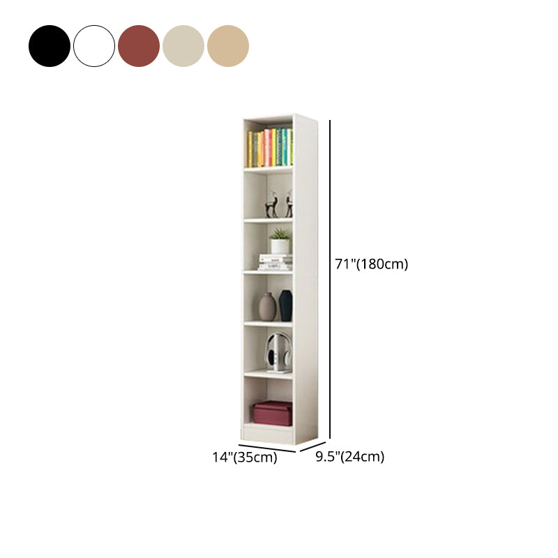 Manufactured Wood Standard Bookshelf Contemporary Closed Back Vertical Bookshelf