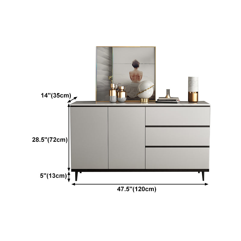 Contemporary Engineered Wood Sideboard Storage Sideboard for Dining Room