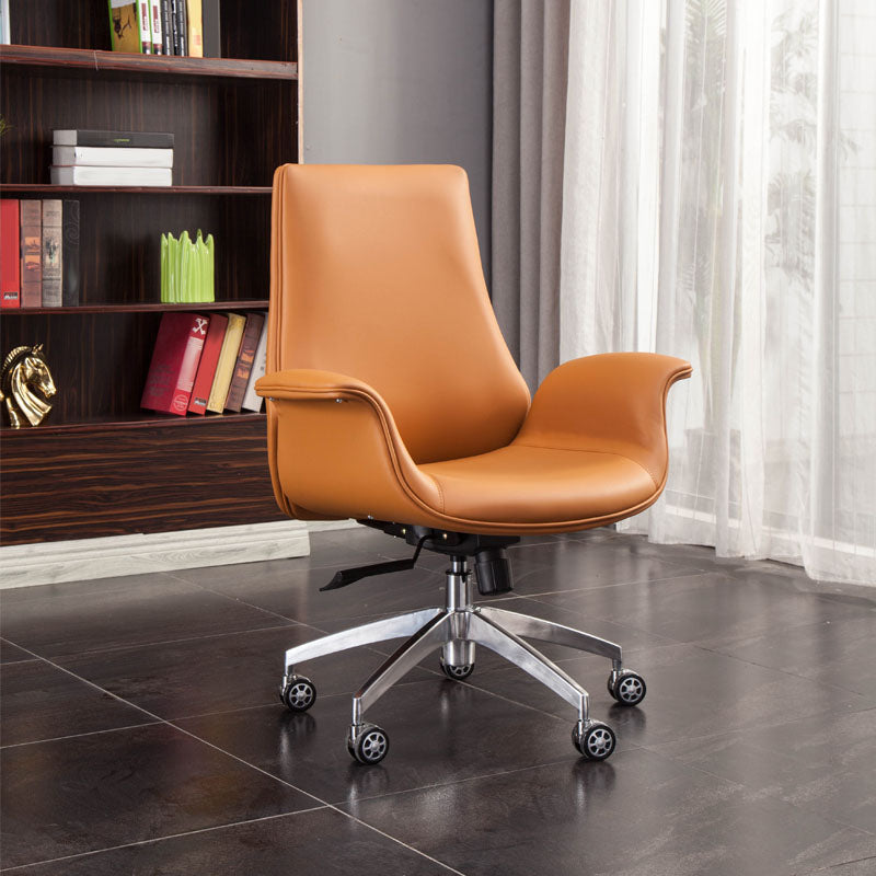 Modern Executive Chair Leather Swivel Tilt Mechanism Managers Chair