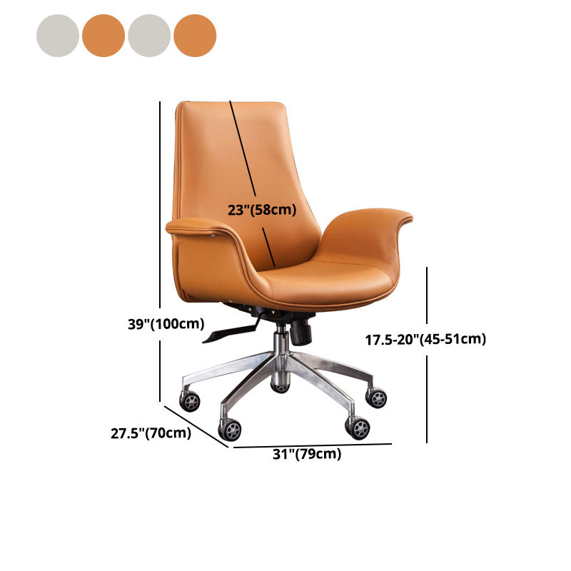 Modern Executive Chair Leather Swivel Tilt Mechanism Managers Chair