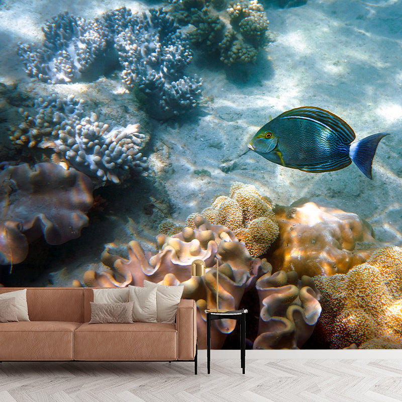 Underwater Photography Stain Resistant Wall Mural Living Room Wallpaper