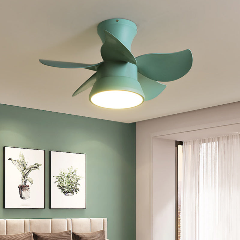 Ceiling Fan Light Metal LED Nordic Ceiling Flush Mount for Kids Bedroom