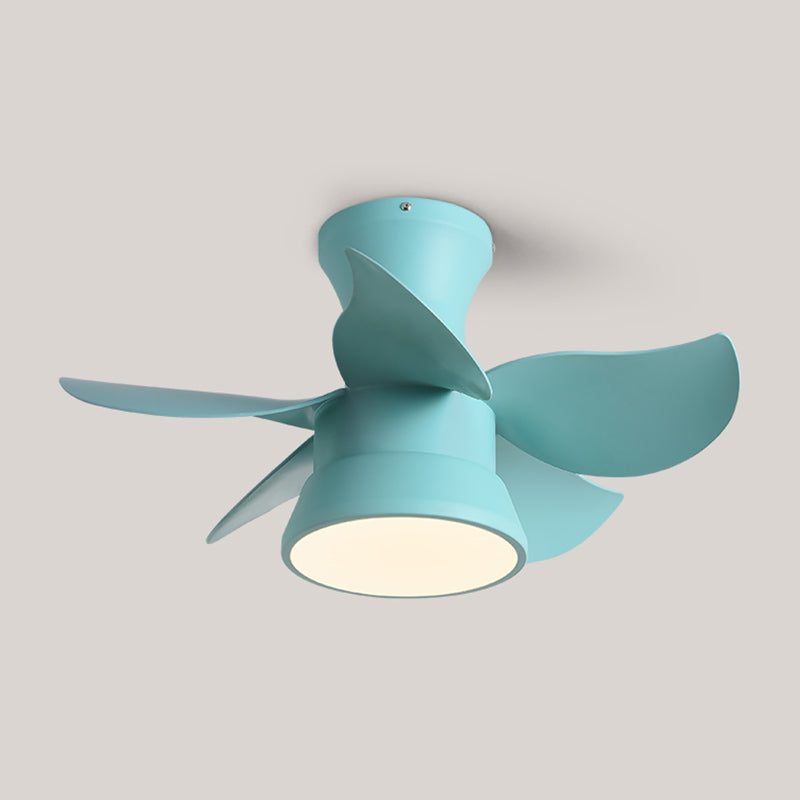 Ceiling Fan Light Metal LED Nordic Ceiling Flush Mount for Kids Bedroom