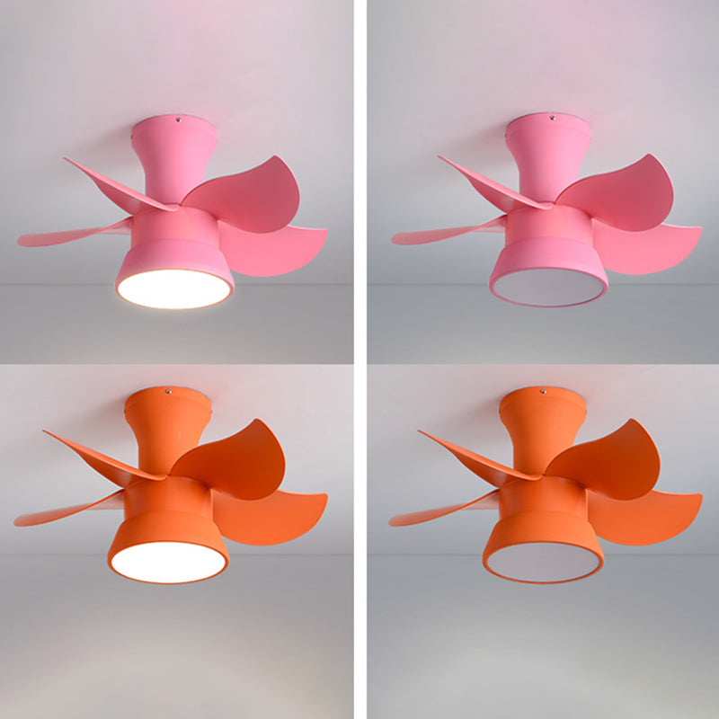 Ceiling Fan Light Metal LED Nordic Ceiling Flush Mount for Kids Bedroom