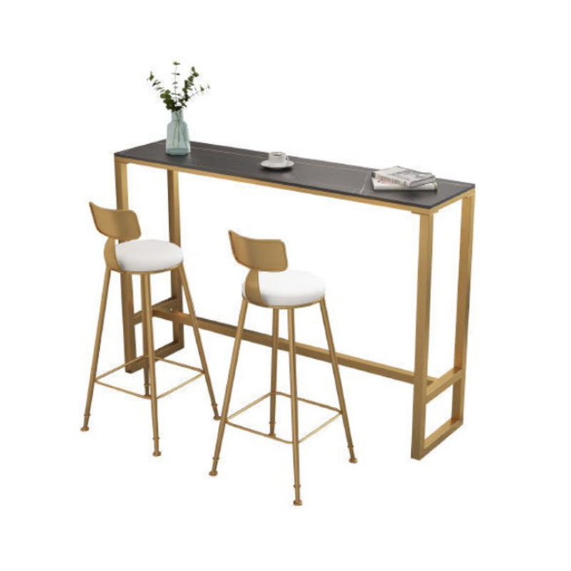 Modern Bar Table Stone Top 42-inch Height Pub Table for Dining Room