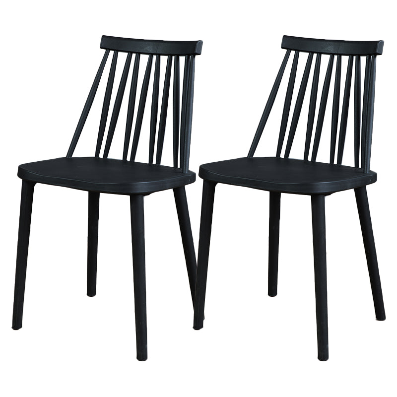 Modern Style Side Chair Plastic Windsor Back Dining Side Chair