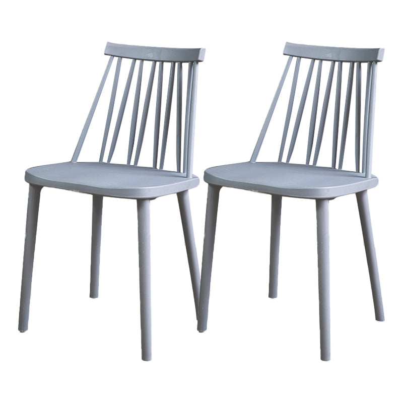 Modern Style Side Chair Plastic Windsor Back Dining Side Chair