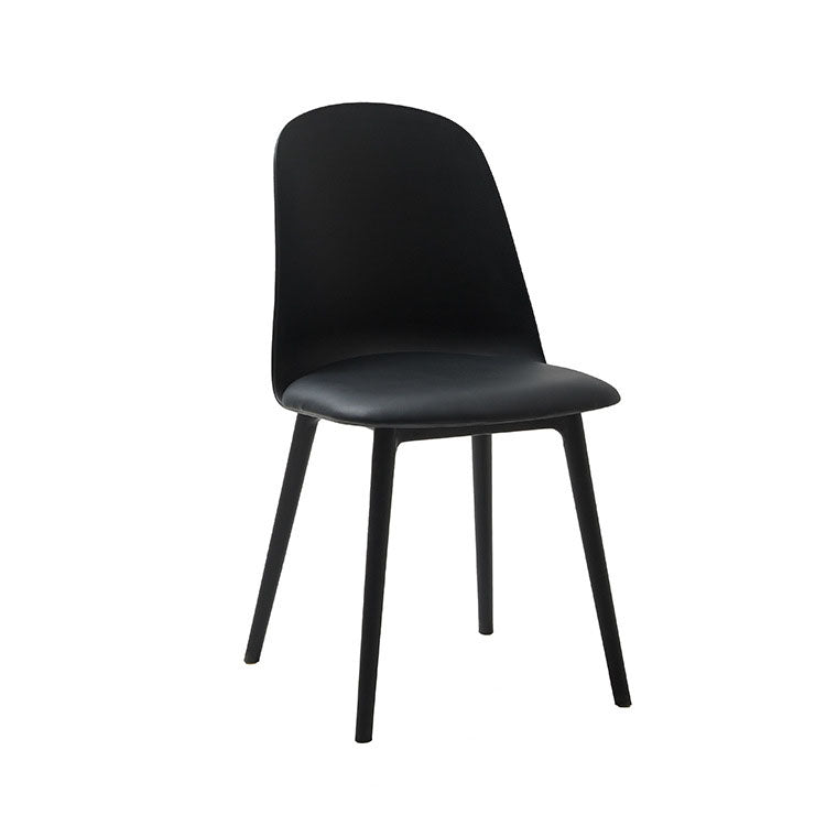 PU Leather Side Chair Contemporary Style Dining Chair for Indoor