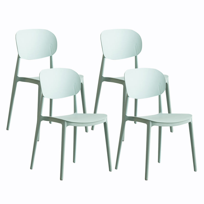 Plastic Contemporary Side Chair Open Back Kitchen Dining Room Chair