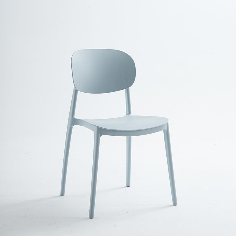 Plastic Contemporary Side Chair Open Back Kitchen Dining Room Chair