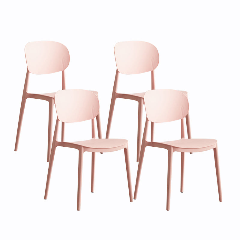 Plastic Contemporary Side Chair Open Back Kitchen Dining Room Chair