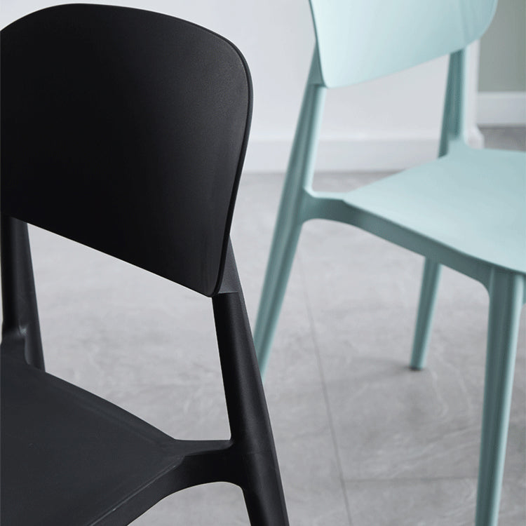 Plastic Contemporary Side Chair Open Back Kitchen Dining Room Chair