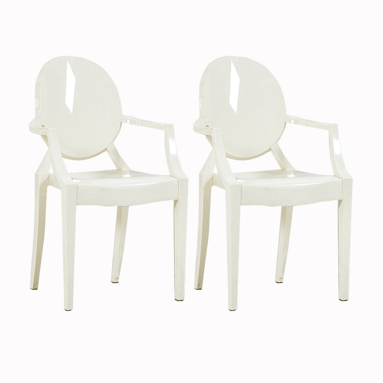 Modern Style Dining Armchair Plastic King Louis Back Arm Chair