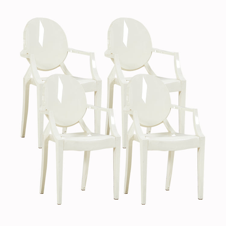 Modern Style Dining Armchair Plastic King Louis Back Arm Chair