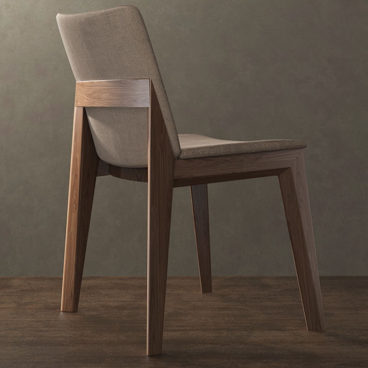 Armless Kitchen Side Chairs Modern Ash Wood Dining Chairs for Dining Room