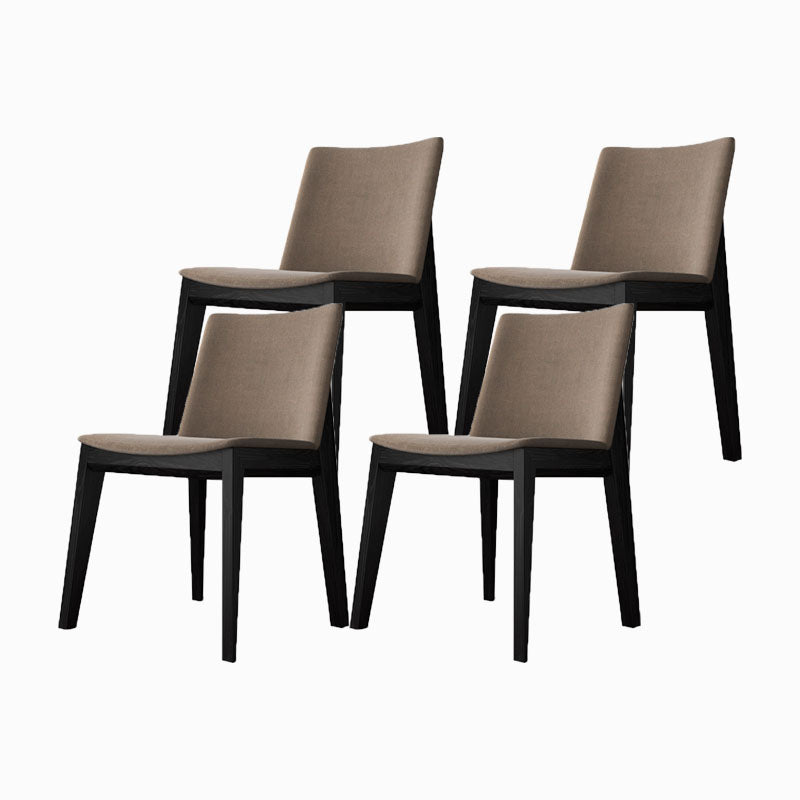 Armless Kitchen Side Chairs Modern Ash Wood Dining Chairs for Dining Room