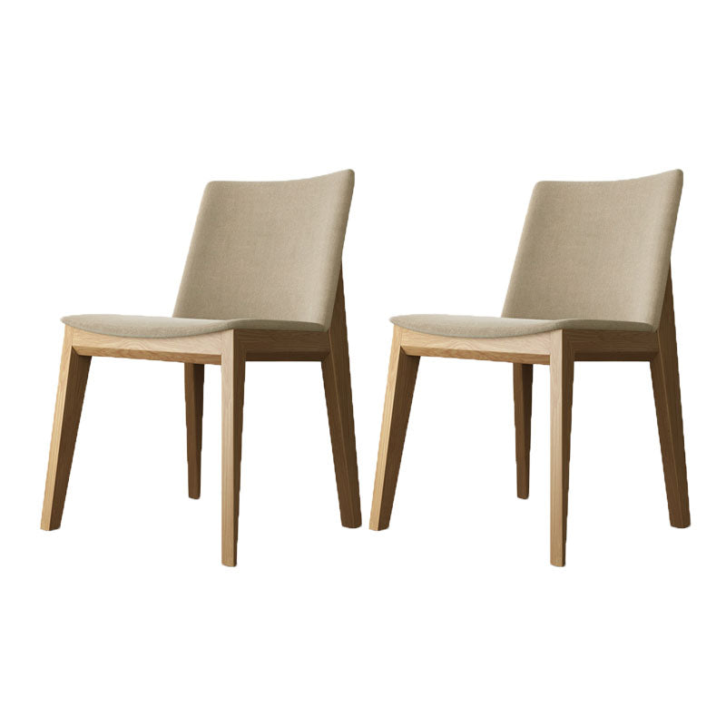 Armless Kitchen Side Chairs Modern Ash Wood Dining Chairs for Dining Room