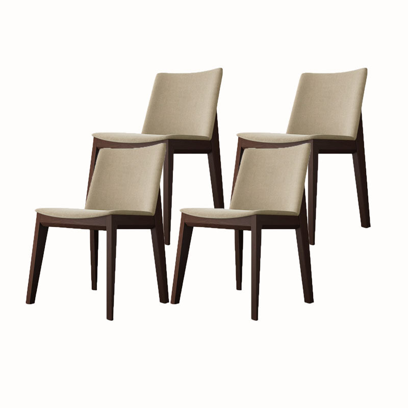 Armless Kitchen Side Chairs Modern Ash Wood Dining Chairs for Dining Room