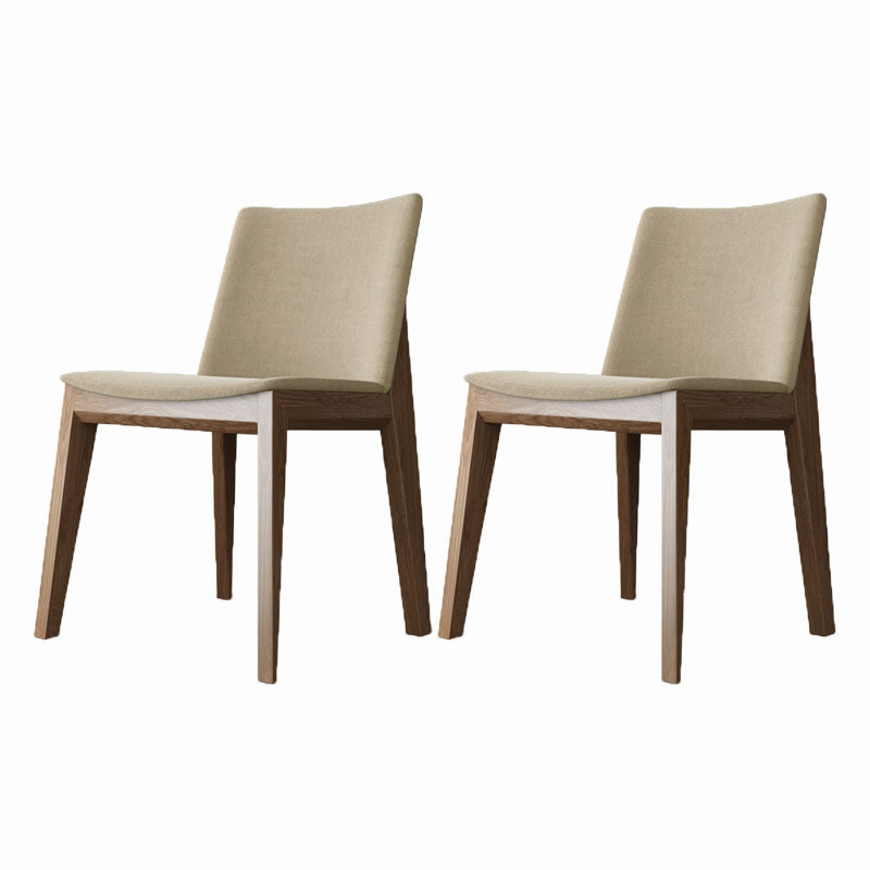 Armless Kitchen Side Chairs Modern Ash Wood Dining Chairs for Dining Room