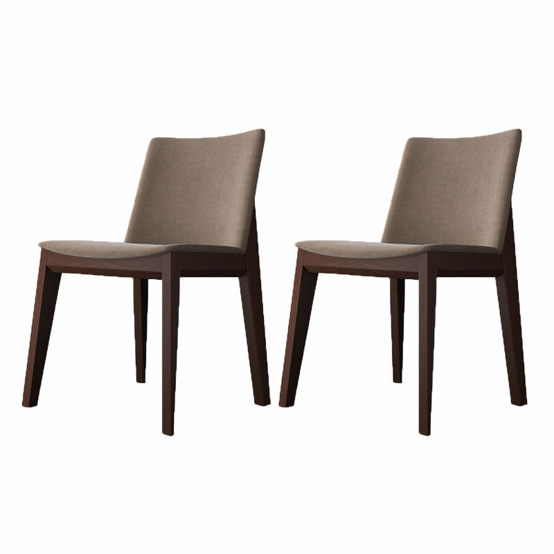 Armless Kitchen Side Chairs Modern Ash Wood Dining Chairs for Dining Room