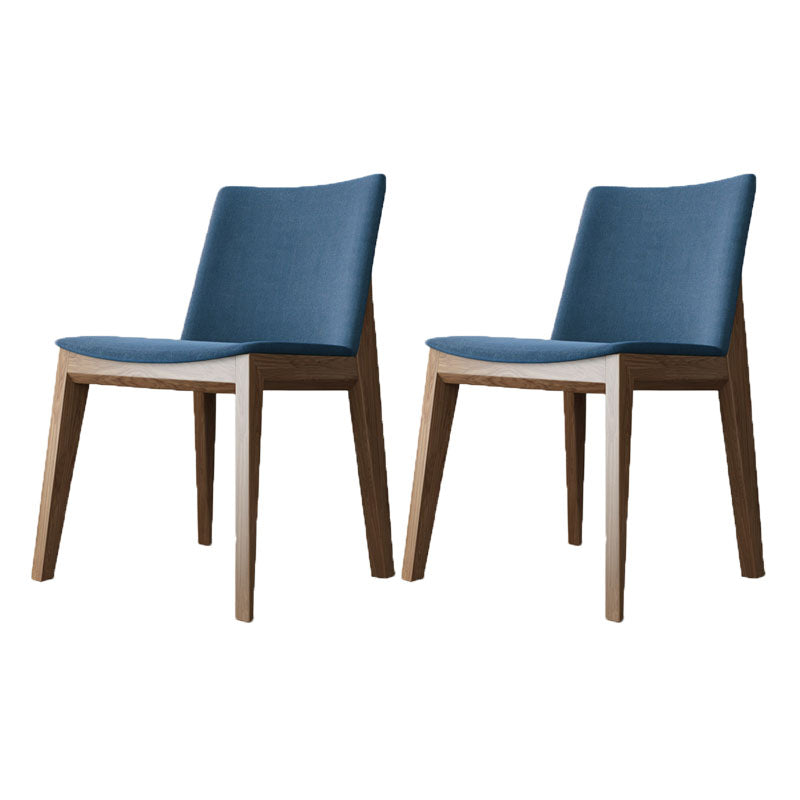 Armless Kitchen Side Chairs Modern Ash Wood Dining Chairs for Dining Room