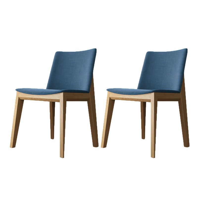 Armless Kitchen Side Chairs Modern Ash Wood Dining Chairs for Dining Room