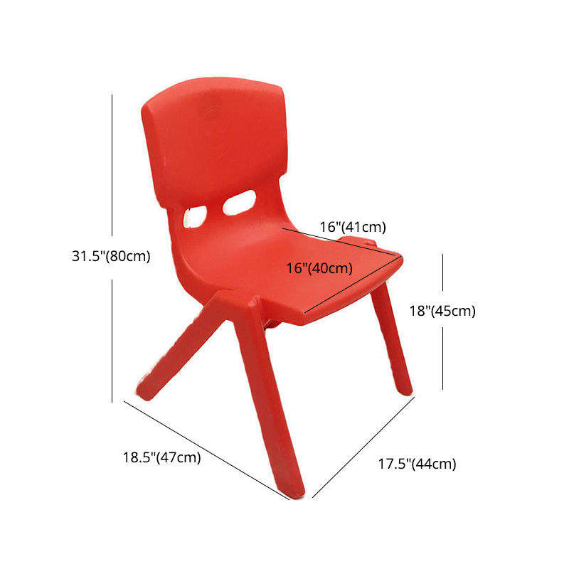 Contemporary Plastic Armless Chair Open Back Kitchen Dining Room Chair