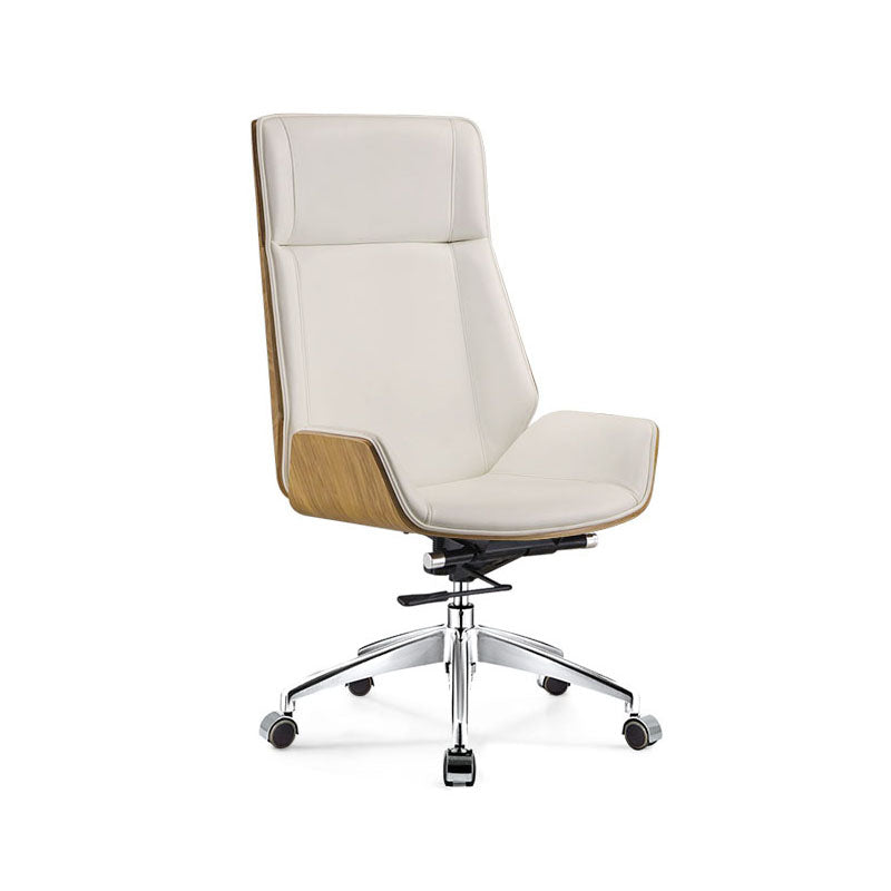 Modern Fixed Arms Managers Chair Height-adjustable Swivel Ergonomic Executive Chair