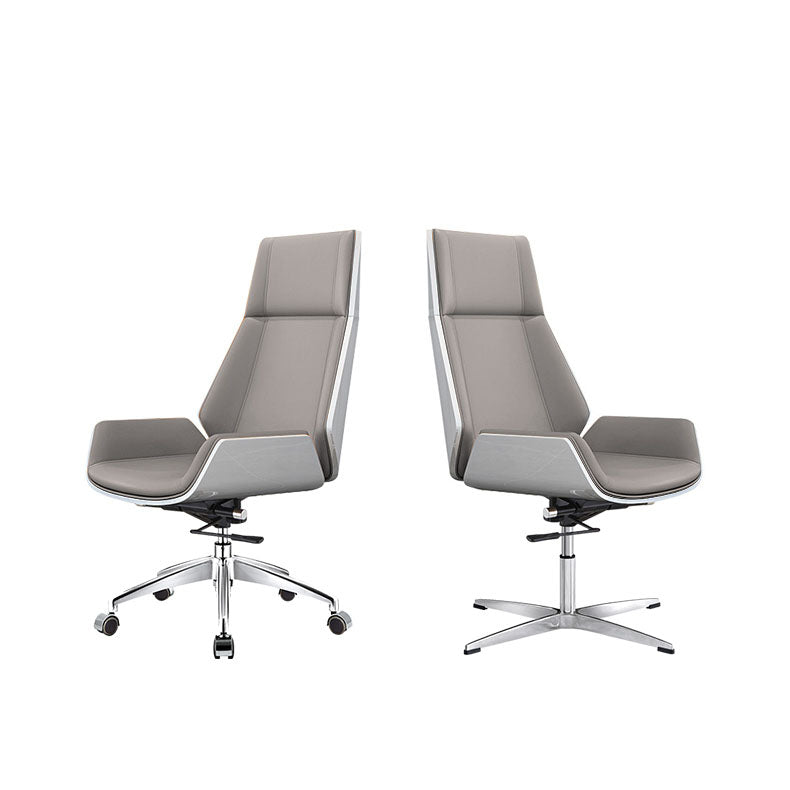 Modern Fixed Arms Managers Chair Height-adjustable Swivel Ergonomic Executive Chair