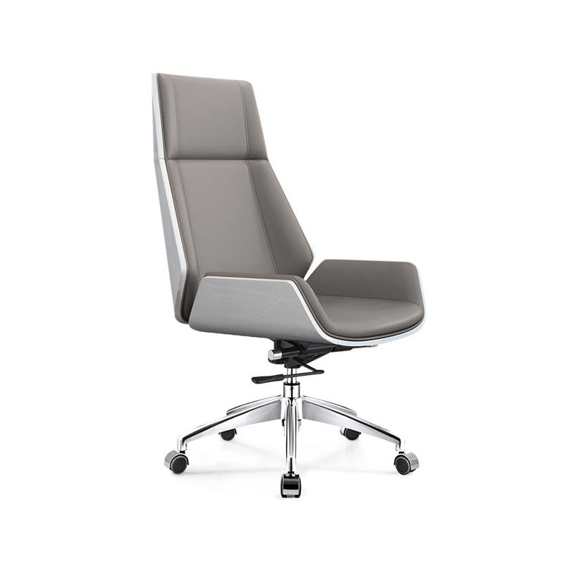 Modern Fixed Arms Managers Chair Height-adjustable Swivel Ergonomic Executive Chair